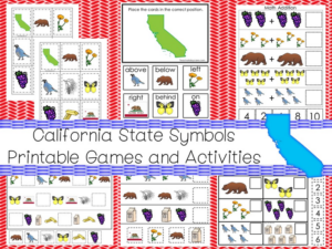 30 printable california state symbols themed games and activities