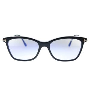 Eyeglasses Tom Ford FT 5712 -B 001 Shiny Black/Blue Block Lenses