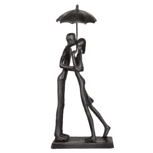 jalunth iron sculpture home decor - art metal statue abstract modern accents home decoration love figurine 1 6 26th 40th 50th year wedding for couple her wife girlfriend valentine