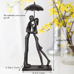 Jalunth Iron Sculpture Home Decor - Art Metal Statue Abstract Modern Accents Home Decoration Love Figurine 1 6 26th 40th 50th Year Wedding for Couple Her Wife Girlfriend Valentine