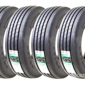 Set 4 Heavy Duty All Steel Trailer Tires 225/75R15 14 Ply 124/121M 11150