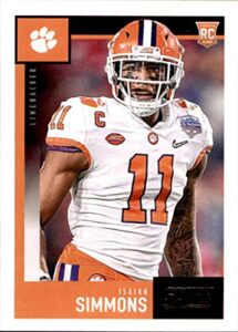 2020 score football #346 isaiah simmons rc rookie card clemson tigers official ncaa trading card from panini america