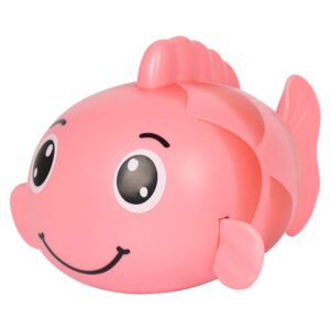 nextake wind-up carp bath toy for kids, windup fish bath toy bahtub carp toy fish floating toy carp water toy swimming fish tub toy for toddlers (pink)