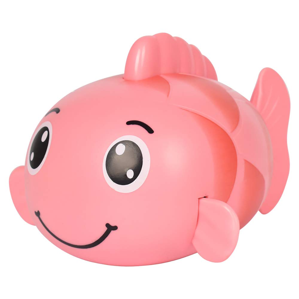 NEXTAKE Wind-up Carp Bath Toy for Kids, Windup Fish Bath Toy Bahtub Carp Toy Fish Floating Toy Carp Water Toy Swimming Fish Tub Toy for Toddlers (Pink)