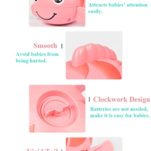 NEXTAKE Wind-up Carp Bath Toy for Kids, Windup Fish Bath Toy Bahtub Carp Toy Fish Floating Toy Carp Water Toy Swimming Fish Tub Toy for Toddlers (Pink)