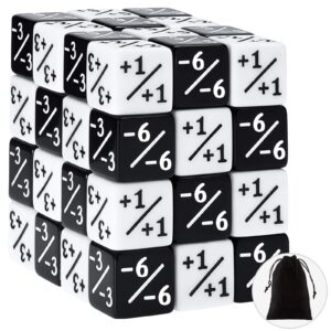 sumind 48 pcs dice counters token dice loyalty dice d6 dice cube compatible with mtg, ccg, card gaming accessory