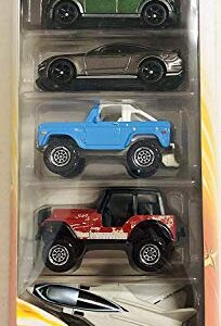 Matchbox Top Gun Maverick 5 Pack #1- 4 Vehicles & 1 Plane Replicas from The Movie 1972 Ford Bronco Jeep 4x4 2019 Ford Mustang 2011 Mini Countryman