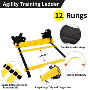 ASENVER Hurdle Ladder Triangle Marker Cone Pad Disk Hurdle Multifunctional Set