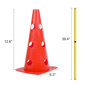 ASENVER Hurdle Ladder Triangle Marker Cone Pad Disk Hurdle Multifunctional Set