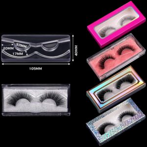 100 Piece Rectangle Lash Trays Holder Plastic Eyelash Trays for False Eyelash Packaging Box Eyelash Storage Case for Boutique Beauty Salons (Transparent)