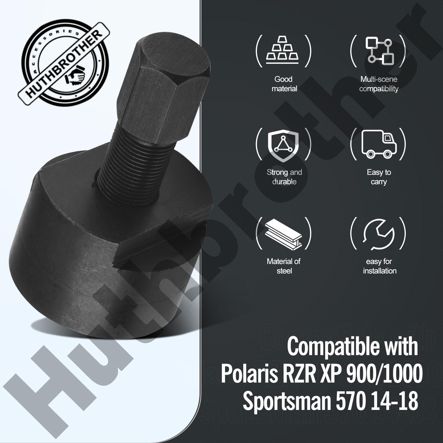 Huthbrother Flywheel Puller Tool-50mm x 1.5 L.H. Compatible with Polaris RZR XP 900/1000 Sportsman 570 14-18