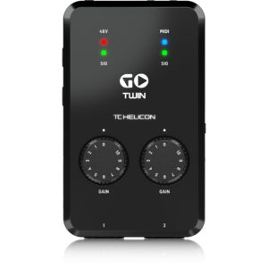 tc-helicon go twin 2-channel audio/midi interface for mobile devices
