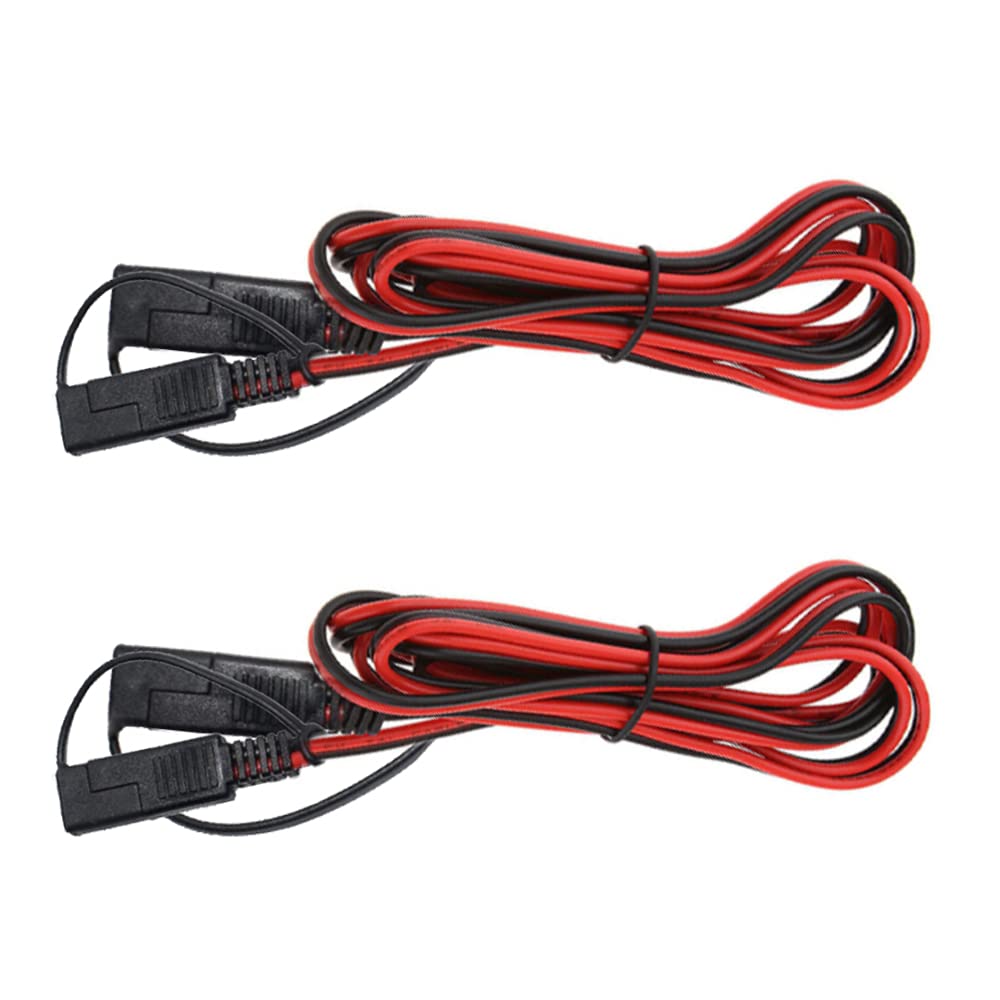 A ABIGAIL 2PCS SAE Extension Cable 10AWG SAE to SAE Quick Disconnect Wire Harness SAE Connector Solar Panel Extension Cable for Automotive RV Battery Tender Motorcycle Cars Tractor 10 Gauge 1M 3Ft