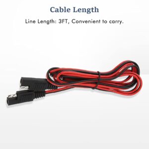 A ABIGAIL 2PCS SAE Extension Cable 10AWG SAE to SAE Quick Disconnect Wire Harness SAE Connector Solar Panel Extension Cable for Automotive RV Battery Tender Motorcycle Cars Tractor 10 Gauge 1M 3Ft