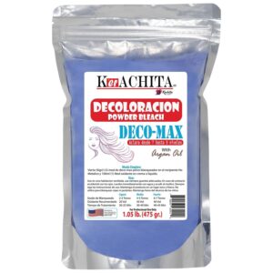 professional lightener for hair highlights, bleaching, highlighting, balayage kerachita powder bleach blue deco-max, decoloracion azul en polvo 1.10 lb (500gr) made in usa