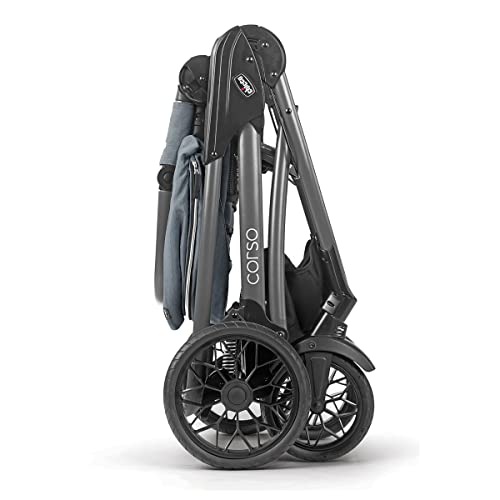 Chicco Corso Modular Travel System, Corso Stroller with KeyFit 30 Zip Infant Car Seat and Base, Stroller and Car Seat Combo, Infant Travel System | Silverspring/Grey