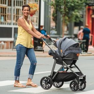 Chicco Corso Modular Travel System, Corso Stroller with KeyFit 30 Zip Infant Car Seat and Base, Stroller and Car Seat Combo, Infant Travel System | Silverspring/Grey