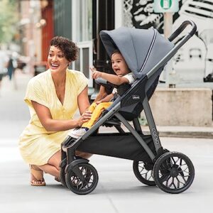 Chicco Corso Modular Travel System, Corso Stroller with KeyFit 30 Zip Infant Car Seat and Base, Stroller and Car Seat Combo, Infant Travel System | Silverspring/Grey