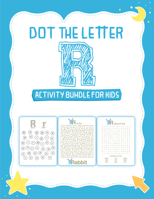 Dot the letter R Activity Bundle For Kids