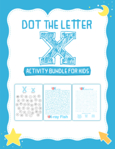 dot the letter x activity bundle for kids