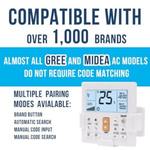 HQRP Universal Remote Control for Air Conditioner: Window AC, Split AC, Mini Split AC etc. Compatible with Gree Midea Fujitsu Mitsubishi Lg Panasonic Sharp Hisense Haier Aux Mirage, 1000 Other Brands