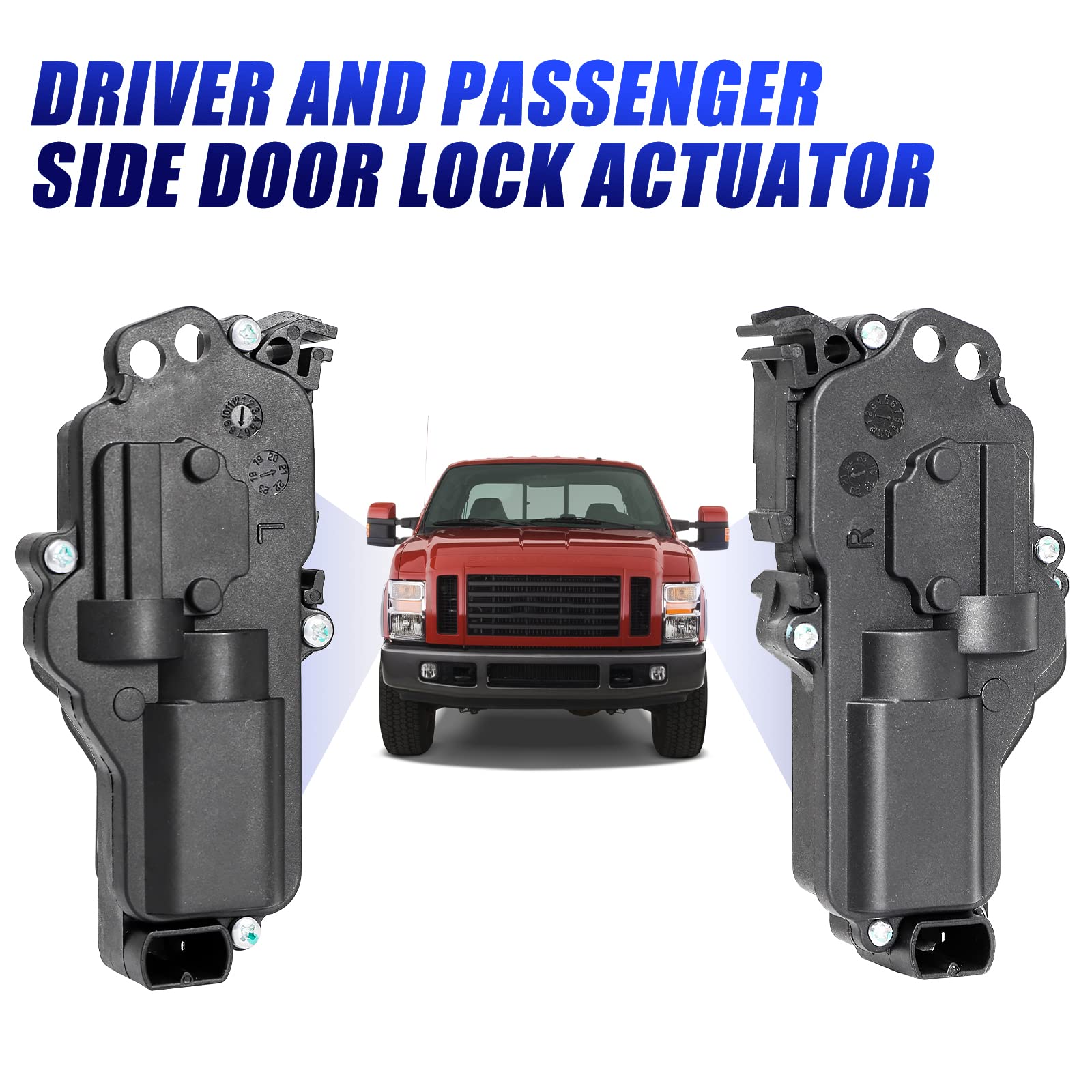 LCWRGS Power Door Lock Actuator Front Rear Driver & Passenger Side Replacement for Ford Excursion Expedition F150 F250 F350 F450 Ranger Taurus Mazda B2300 B2500 B3000 B4000 Mercury, 746-148 746-149