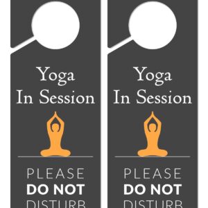 Do Not Disturb Door Hanger Sign, 2 Pack, Please Do Not Disturb Sign, Yoga In Session