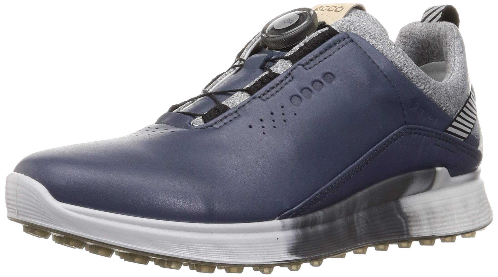 ECCO Men's S-Three BOA Gore-TEX Waterproof Hybrid Golf Shoe, Ombre/White, 9-9.5