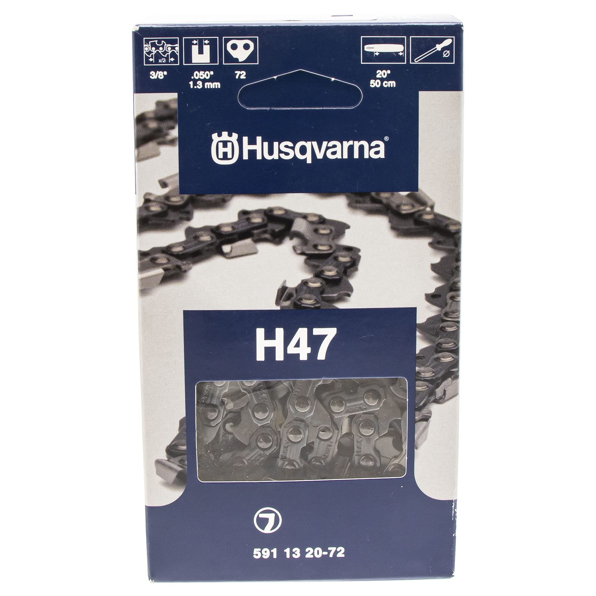 Husqvarna Genuine 591132072 20" 3/8 .050 72 DL H47SX Saw Chain Loop