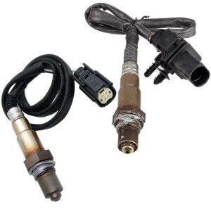 maxfavor 2pcs oxygen sensor upstream and downstream replacement for ford focus fusion 2012 2013 2014 2015 1.6l 2.0l,for 2015 lincoln mkc 2.3l o2 sensor 234-5113 234-4575 02 sensor