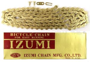 gold 1/2" x 1/8" 116l bmx track fixed gear single-speed bicycle chain