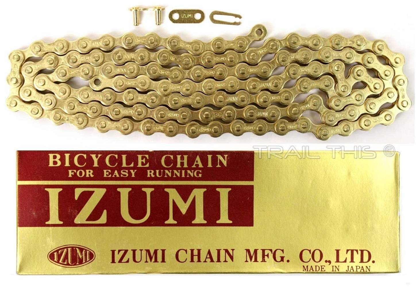 Gold 1/2" x 1/8" 116L BMX Track Fixed Gear Single-Speed Bicycle Chain