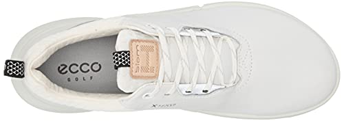 ECCO Women's Biom Hybrid 4 Gore-TEX Waterproof Golf Shoe, White, 9-9.5