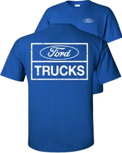 fair game ford trucks white square logo t-shirt f&b adult unisex-royal blue-xl