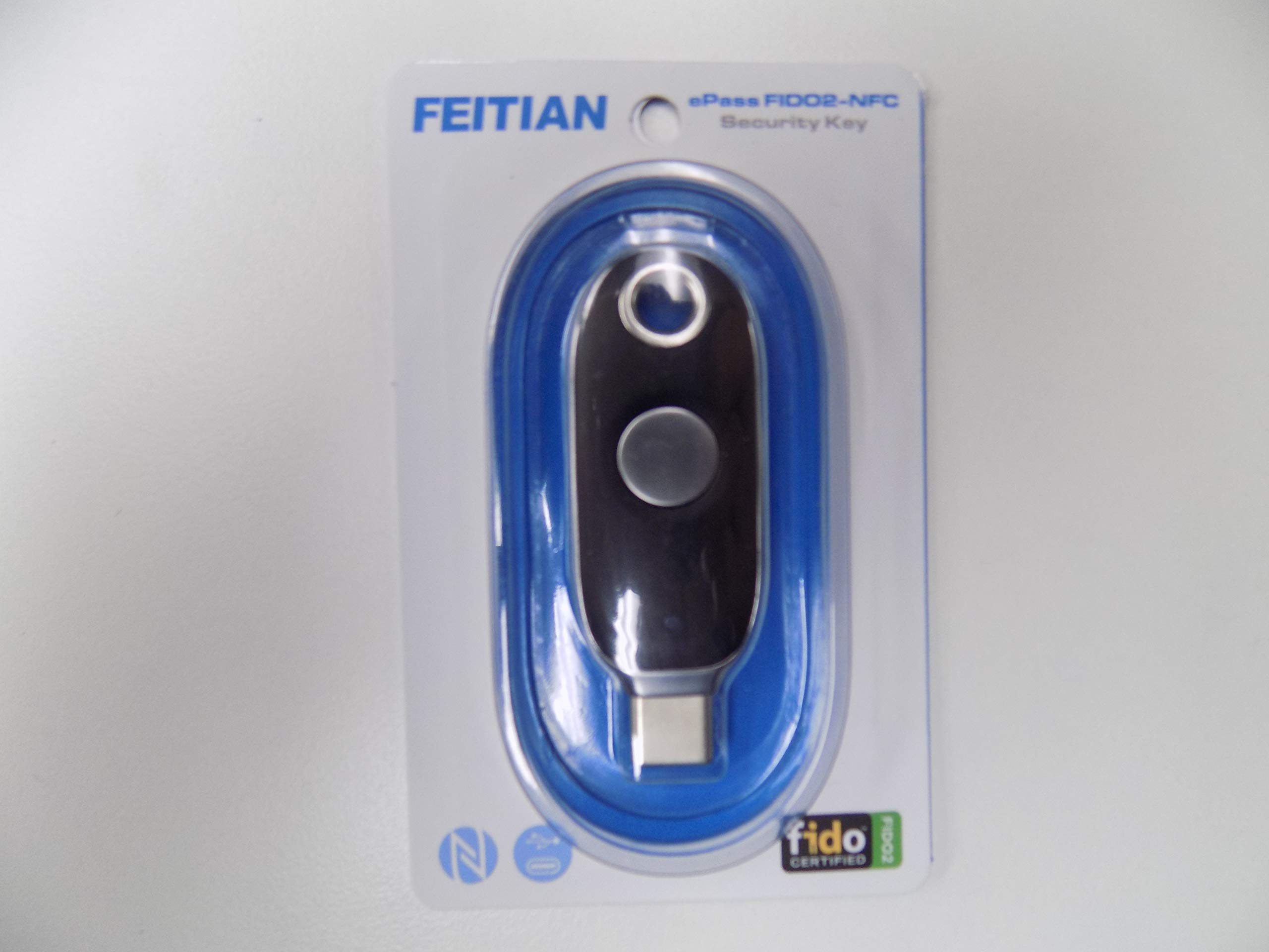 FEITIAN ePass K40 USB Security Key - Two Factor Authenticator - USB-C with NFC, FIDO U2F + FIDO2 - Help Prevent Account Takeovers with Multi-Factor Authentication