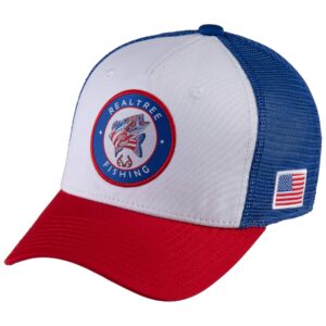 realtree ameribass ii adjustable trucker hat blue