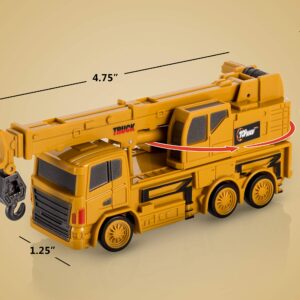 Top Race 4 Channel Mini Remote Control Fork Excavator 1:64 Scale, Mini Construction Toys Series (TR-015)