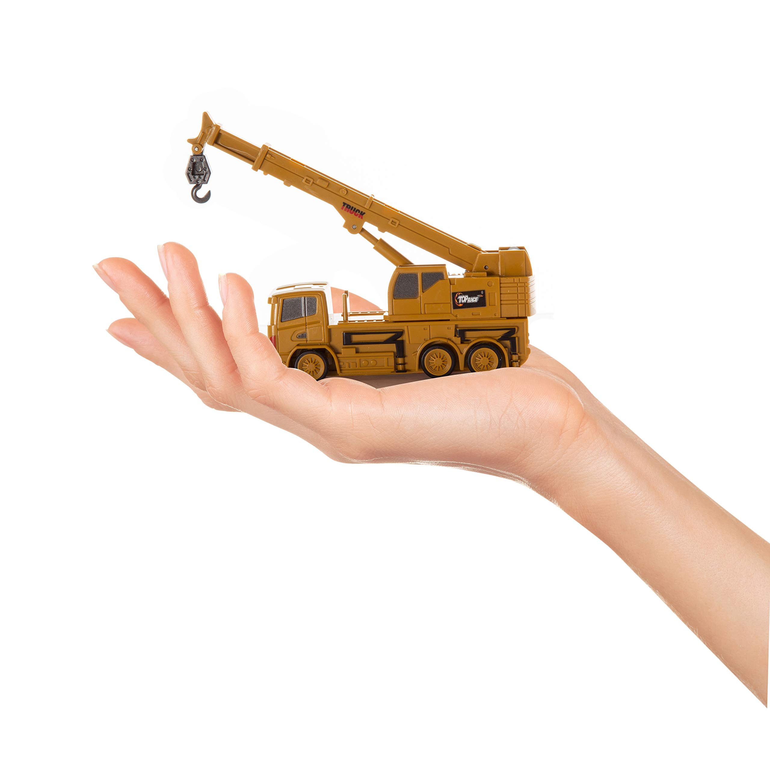 Top Race 4 Channel Mini Remote Control Fork Excavator 1:64 Scale, Mini Construction Toys Series (TR-015)