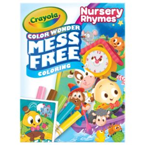 crayola color wonder nursery rhymes, mess free coloring pages & markers, gift for kids, age 3, 4, 5, 6