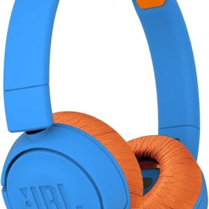 JBL JR 300BT On-Ear Wireless Bluetooth Headphones - Blue / Orange (Renewed)