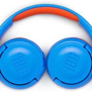 JBL JR 300BT On-Ear Wireless Bluetooth Headphones - Blue / Orange (Renewed)