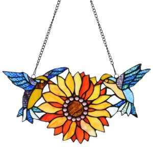 capulina mothers day sunflower hummingbirds gifts stained glass window hangings suncatchers stunning handicrafts flower birds lovers gifts for window decor