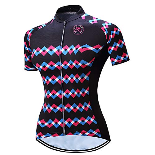 JPOJPO Cycling Jersey for Women Short Sleeve Bike Tops and Shorts Set L