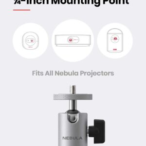 NEBULA Anker Cosmos Projector Stand, Fits All Projectors, ¼-Inch Mounting Bracket, Mini Wall or Ceiling Projector Mount