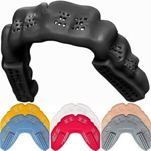 Bulletproof: World’s Thinnest & Most Breathable Mouth Guard is 3X Stronger! BJJ Flag Football Basketball Hockey Lacrosse Rugby Wrestling MMA Boxing Mouthguard Sports Braces Grinding Teeth Adult Youth