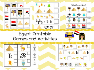 30 printable children around the world-egypt themed games and activities