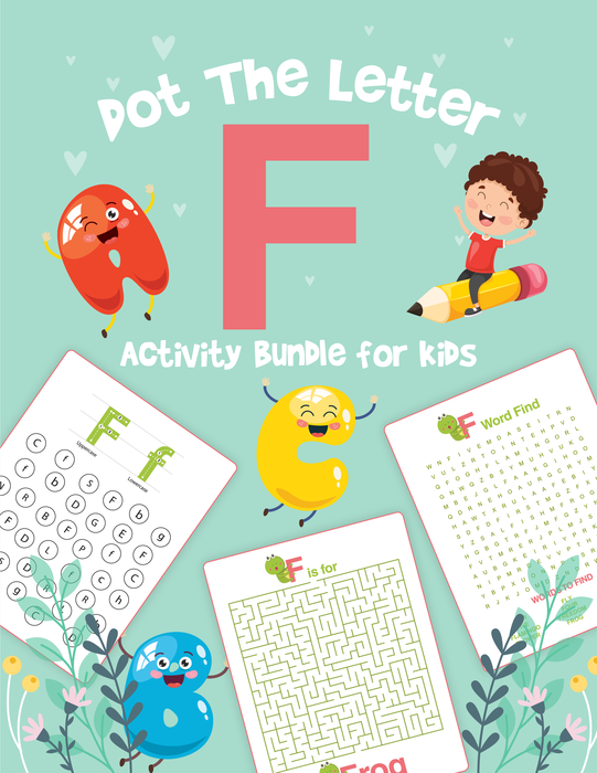 Dot the letter F Activity Bundle For Kids