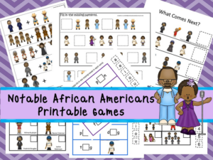 30 printable notable african americans themed games and activities