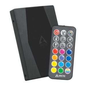 arctic a-rgb controller - remote controlled illumination fan hub with motherboard sync - black