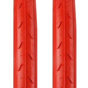 C740 Super HP Two Tires Pair 700x28c Red 100 PSI Road Bike Fixed